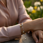 将图像加载到图库查看器中, Silver Pearl Charm Bracelet for Women | Silver Jewelry Gift