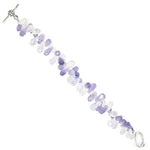 Load image into Gallery viewer, Amethyst & Crystal Bead Bracelet | Sterling Silver | Women's Jewelry