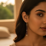 Load image into Gallery viewer, 925 Silver Amethyst Beaded Earrings for Women | Dangle Jewelry