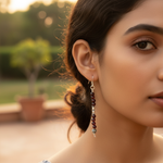 Load image into Gallery viewer, 925 Silver Garnet Beaded Dangle Earrings | Women's Jewelry Gift