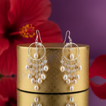 Load image into Gallery viewer, 925 Silver Pearl Chandelier Earrings for Women | Dangle Earrings