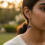 将图像加载到图库查看器中, 925 Silver Amethyst Drop Earrings for Women | Gemstone Jewelry