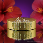 Load image into Gallery viewer, Pendientes colgantes de peridoto en plata 925 | Joyería con piedras preciosas verdes