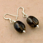 将图像加载到图库查看器中, Smoky Quartz Sterling Silver Earrings | Faceted Gemstone Jewelry