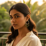 Load image into Gallery viewer, 925 Sterling Silver Peridot Hoop Earrings | Dangle for Women