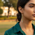 将图像加载到图库查看器中, 925 Silver Peridot Drop Earrings for Women | Green Gemstone Jewelry