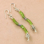 将图像加载到图库查看器中, 925 Silver Peridot Drop Earrings for Women | Green Gemstone Jewelry