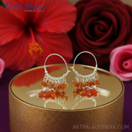 Load image into Gallery viewer, 925 Silver Carnelian Drop Earrings for Women | Gemstone Jewelry