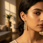 将图像加载到图库查看器中, 925 Silver Citrine Beaded Earrings for Women | Daily Wear
