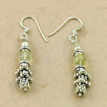 将图像加载到图库查看器中, 925 Silver Citrine Beaded Earrings for Women | Daily Wear
