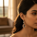 Load image into Gallery viewer, 925 Sterling Silver Clear Quartz Drop Earrings for Women