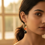 Load image into Gallery viewer, Silver Gemstone Drop Earrings for Women | Statement Jewelry