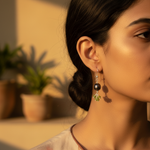 将图像加载到图库查看器中, Silver Pearl & Peridot Drop Earrings for Women | Dangle Earrings