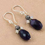 将图像加载到图库查看器中, 925 Silver Amethyst Drop Earrings for Women | Gemstone Jewelry