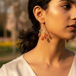 将图像加载到图库查看器中, 925 Silver Red Carnelian Drop Earrings for Women | Dangle