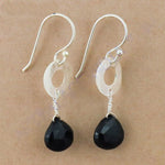 将图像加载到图库查看器中, 925 Silver Black Onyx Dangle Earrings | Women's Jewelry Gift