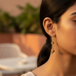将图像加载到图库查看器中, Citrine Gemstone Dangle Earrings | 925 Silver | Women's Jewelry