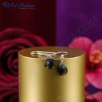 Load image into Gallery viewer, 925 Silver Black Onyx Teardrop Earrings for Women