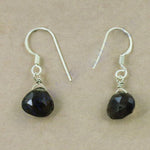 将图像加载到图库查看器中, 925 Silver Black Onyx Teardrop Earrings for Women