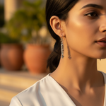 将图像加载到图库查看器中, 925 Silver Beaded Drop Earrings for Women | Gemstone Jewelry