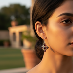 将图像加载到图库查看器中, Silver Wire Wrap Garnet Earrings | For Women | Daily Wear