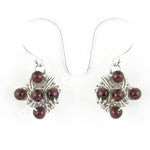 将图像加载到图库查看器中, Silver Wire Wrap Garnet Earrings | For Women | Daily Wear