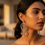 将图像加载到图库查看器中, Silver Dangle Earrings for Women | Statement Jewelry