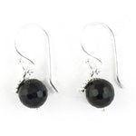将图像加载到图库查看器中, Black Onyx Bead Drop Earrings | 925 Sterling Silver | For Women
