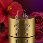 Load image into Gallery viewer, 925 Silver Amethyst Drop Earrings | Women's Dangle Jewelry