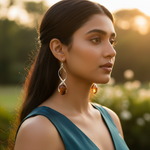 将图像加载到图库查看器中, 925 Silver Citrine Drop Earrings for Women | Gemstone Jewelry