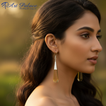 Load image into Gallery viewer, Yellow Crystal Dangle Earrings | Sterling Silver | Women's Jewelry