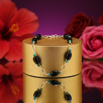 Load image into Gallery viewer, Silver Beaded Onyx Necklace for Women | Daily Wear Jewelry