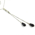 Load image into Gallery viewer, 925 Silver Onyx Drop Pendant Necklace for Women | Gift Jewelry
