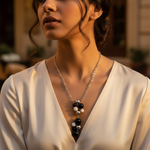 Load image into Gallery viewer, Silver Bead Pendant Necklace for Women | Fashion Jewelry