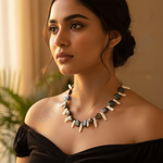 Load image into Gallery viewer, Black & White Pearl Necklace for Women | Statement Jewelry