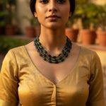 Load image into Gallery viewer, Garnet & Green Bead Necklace for Women | Statement Jewelry