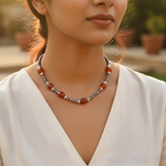 Load image into Gallery viewer, Gemstone Beaded Necklace | Faceted Red Carnelian | Women's Jewelry