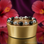 Load image into Gallery viewer, 925 Silver Black Onyx Bead Bracelet for Women | Gift Jewelry