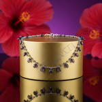 Load image into Gallery viewer, Silver Beaded Gemstone Necklace | Delicate Necklace for Women