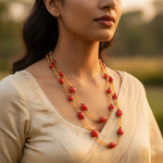 Load image into Gallery viewer, Red Coral Bead Necklace | Handmade Gemstone Jewelry for Women