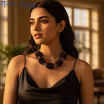 Load image into Gallery viewer, Garnet Bead Cluster Necklace | Sterling Silver | Women's Jewelry