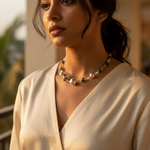 Load image into Gallery viewer, Silver Beaded Gemstone Necklace for Women | Fashion Jewelry