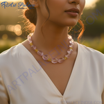 Load image into Gallery viewer, Gemstone Beaded Necklace | Pink & Yellow Quartz | Women's Jewelry