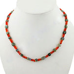 Load image into Gallery viewer, Labradorite & Carnelian Bead Necklace for Women | Gemstone Jewelry