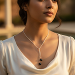 Load image into Gallery viewer, 925 Silver Smoky Quartz Y-Necklace for Women | Daily Wear