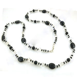 Load image into Gallery viewer, Black Onyx & Crystal Bead Necklace | Women's Long Necklace
