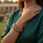 Load image into Gallery viewer, gold plating Bangle Bracelet with Diamonds | Luxury Jewelry for Women