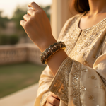 Load image into Gallery viewer, gold plating Filigree Diamond Bangle Bracelet | Luxury Jewelry