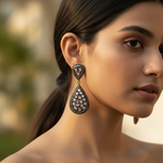 Load image into Gallery viewer, gold plating Teardrop Diamond Earrings | Women's Dangle Jewelry
