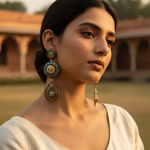 Load image into Gallery viewer, gold plating Diamond Flower Drop Earrings | Luxury Women's Jewelry